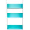 imageIRIS 3Tier Tilted Shelf Book Rack Blue and WhiteBlue