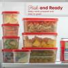 imageIRIS USA 44 PC Plastic Food Storage Containers With Lids  22 Meal Prep Containers Combo Set Leftovers Office Lunch Snack Fruit Microwave Dishwasher Freezer Safe BPA Free ClearRedClearRed