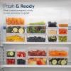 imageIRIS USA 44 PC Plastic Food Storage Containers With Lids  22 Meal Prep Containers Combo Set Leftovers Office Lunch Snack Fruit Microwave Dishwasher Freezer Safe BPA Free ClearRedClearClear