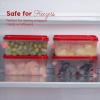 imageIRIS USA 44 PC Plastic Food Storage Containers With Lids  22 Meal Prep Containers Combo Set Leftovers Office Lunch Snack Fruit Microwave Dishwasher Freezer Safe BPA Free ClearRedClearRed
