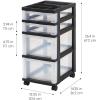 imageIRIS USA Inc 4Drawer Rolling Storage Cart with Organizer Top Black