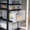 imageIRIS USA Inc 4Drawer Rolling Storage Cart with Organizer Top Black