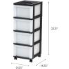 imageMedium 4Drawer Cart with Organizer Top BlackPearlBlackPearl