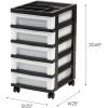 imageMedium 4Drawer Cart with Organizer Top BlackPearlBlackPearl