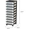 imageMedium 4Drawer Cart with Organizer Top BlackPearlBlackPearl