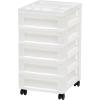 imageMedium 4Drawer Cart with Organizer Top BlackPearlWhitePearl
