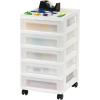 imageMedium 4Drawer Cart with Organizer Top BlackPearlWhitePearl