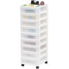 imageMedium 4Drawer Cart with Organizer Top BlackPearlWhitePearl