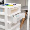imageMedium 4Drawer Cart with Organizer Top BlackPearlWhitePearl