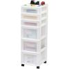 imageMedium 4Drawer Cart with Organizer Top BlackPearlWhitePearl