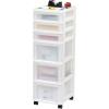 imageMedium 4Drawer Cart with Organizer Top BlackPearlWhitePearl