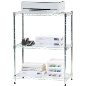 imageIRIS USA 5Shelf Wire Storage Unit Adjustable HeavyDuty Shelving Rack CorrosionResistant ChromeCoated Organizer with Rubber Feet for Stability For Home Garage or OfficeSilver