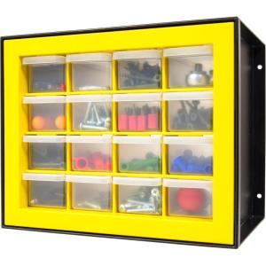 imageIRIS USA Small Drawer Organizer Storage 16Drawer Craft Cabinet for Screws Hardware Art Supplies Small Parts Nuts Bolts Nails Tool Container Drink Packet and Water Flavor Packet Organizer YellowYellow