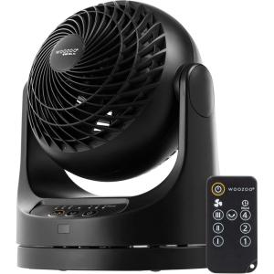 imageIRIS USA WOOZOO Desk Fan with Remote Oscillating Table Air Circulator 3 Speeds 46ft Max Air Distance Adjustable Tilt Low Noise Motor Small Fan for Bedroom Office Dorm BlackBlack