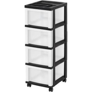 imageMedium 4Drawer Cart with Organizer Top BlackPearlBlackPearl