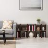 imageIRIS USA 3Tier Cubby Storage Bookshelf with Adjustable Shelves 10 Width Stackable Easy Assembly Space Saving Shelving Unit Decor Bookcase WhiteBrown
