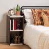imageIRIS USA 3Tier Cubby Storage Bookshelf with Adjustable Shelves 10 Width Stackable Easy Assembly Space Saving Shelving Unit Decor Bookcase WhiteBrown
