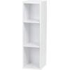 imageIRIS USA 3Tier Cubby Storage Bookshelf with Adjustable Shelves 10 Width Stackable Easy Assembly Space Saving Shelving Unit Decor Bookcase WhiteWhite