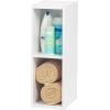 imageIRIS USA 3Tier Cubby Storage Bookshelf with Adjustable Shelves 10 Width Stackable Easy Assembly Space Saving Shelving Unit Decor Bookcase WhiteWhite