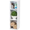 imageIRIS USA 3Tier Cubby Storage Bookshelf with Adjustable Shelves 10 Width Stackable Easy Assembly Space Saving Shelving Unit Decor Bookcase WhiteWhite