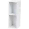 imageIRIS USA 3Tier Cubby Storage Bookshelf with Adjustable Shelves 10 Width Stackable Easy Assembly Space Saving Shelving Unit Decor Bookcase WhiteWhite