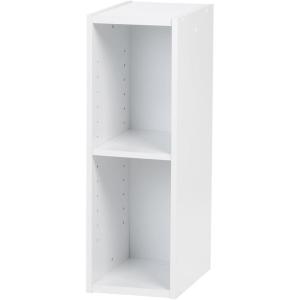 imageIRIS USA 3Tier Cubby Storage Bookshelf with Adjustable Shelves 10 Width Stackable Easy Assembly Space Saving Shelving Unit Decor Bookcase WhiteWhite