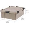 imageIRIS USA 4Pack Gasket Box 41 Quart WeatherResistant Storage Bins with Latching LidsHeavyDuty Organizing Containers for Closet Bathroom and Office 41 Qt  4 Pack