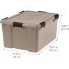 imageIRIS USA 4Pack Gasket Box 41 Quart WeatherResistant Storage Bins with Latching LidsHeavyDuty Organizing Containers for Closet Bathroom and Office 63 Qt  4 Pack