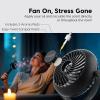 imageIRIS USA 5 Battery Operated Small Fan 2 Speeds DBattery Powered Compact Foldable Personal Fan Portable Travel Mini Desk Fan Home Office Bedside Picnic Camping Outdoor UseBlack