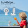 imageIRIS USA 5 Battery Operated Small Fan 2 Speeds DBattery Powered Compact Foldable Personal Fan Portable Travel Mini Desk Fan Home Office Bedside Picnic Camping Outdoor UseBlack