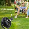 imageIRIS USA 5 Battery Operated Small Fan 2 Speeds DBattery Powered Compact Foldable Personal Fan Portable Travel Mini Desk Fan Home Office Bedside Picnic Camping Outdoor UseBlack
