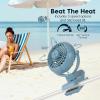 imageIRIS USA 5 Battery Operated Small Fan 2 Speeds DBattery Powered Compact Foldable Personal Fan Portable Travel Mini Desk Fan Home Office Bedside Picnic Camping Outdoor UseWhite