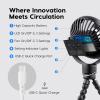 imageIRIS USA 5 Battery Operated Small Fan 2 Speeds DBattery Powered Compact Foldable Personal Fan Portable Travel Mini Desk Fan Home Office Bedside Picnic Camping Outdoor UseBlack