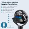 imageIRIS USA 5 Battery Operated Small Fan 2 Speeds DBattery Powered Compact Foldable Personal Fan Portable Travel Mini Desk Fan Home Office Bedside Picnic Camping Outdoor UseBlack