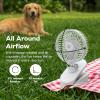 imageIRIS USA 5 Battery Operated Small Fan 2 Speeds DBattery Powered Compact Foldable Personal Fan Portable Travel Mini Desk Fan Home Office Bedside Picnic Camping Outdoor UseWhite  Battery