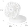 imageIRIS USA 5 Battery Operated Small Fan 2 Speeds DBattery Powered Compact Foldable Personal Fan Portable Travel Mini Desk Fan Home Office Bedside Picnic Camping Outdoor UseWhite  Battery
