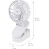 imageIRIS USA 5 Battery Operated Small Fan 2 Speeds DBattery Powered Compact Foldable Personal Fan Portable Travel Mini Desk Fan Home Office Bedside Picnic Camping Outdoor UseWhite  Battery