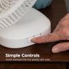 imageIRIS USA 5 Battery Operated Small Fan 2 Speeds DBattery Powered Compact Foldable Personal Fan Portable Travel Mini Desk Fan Home Office Bedside Picnic Camping Outdoor UseWhite  Battery