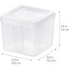 imageIRIS USA Food Storage Containers with FlipTop Lid 13 Qt  10 Pack Clear Stackable Food Containers for Kitchen amp Pantry Organization BPAFree Food Grade Plastic For Flour Sugar Dry Food GrainSmall  10 Pack