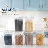 imageIRIS USA Food Storage Containers with FlipTop Lid 13 Qt  10 Pack Clear Stackable Food Containers for Kitchen amp Pantry Organization BPAFree Food Grade Plastic For Flour Sugar Dry Food GrainFood Grade Medium  6 Pack