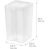 imageIRIS USA Food Storage Containers with FlipTop Lid 13 Qt  10 Pack Clear Stackable Food Containers for Kitchen amp Pantry Organization BPAFree Food Grade Plastic For Flour Sugar Dry Food GrainMedium  10 Pack