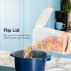 imageIRIS USA Food Storage Containers with FlipTop Lid 13 Qt  10 Pack Clear Stackable Food Containers for Kitchen amp Pantry Organization BPAFree Food Grade Plastic For Flour Sugar Dry Food GrainFood Grade Large  4 Pack