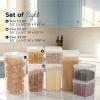 imageIRIS USA Food Storage Containers with FlipTop Lid 13 Qt  10 Pack Clear Stackable Food Containers for Kitchen amp Pantry Organization BPAFree Food Grade Plastic For Flour Sugar Dry Food GrainFood Grade Combo  8 Pack