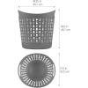imageIRIS USA Plastic Laundry Basket 27L  3 Pack Flexible Clothes Hamper with Ventilation Holes Laundry Room Bedroom Bathroom Apartment Dorm Blankets Pillows Trinkets Organization WhiteGray