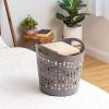 imageIRIS USA Plastic Laundry Basket 27L  3 Pack Flexible Clothes Hamper with Ventilation Holes Laundry Room Bedroom Bathroom Apartment Dorm Blankets Pillows Trinkets Organization WhiteGray