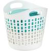 imageIRIS USA Plastic Laundry Basket 27L  3 Pack Flexible Clothes Hamper with Ventilation Holes Laundry Room Bedroom Bathroom Apartment Dorm Blankets Pillows Trinkets Organization WhiteWhite
