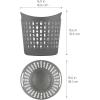 imageIRIS USA Plastic Laundry Basket 27L  3 Pack Flexible Clothes Hamper with Ventilation Holes Laundry Room Bedroom Bathroom Apartment Dorm Blankets Pillows Trinkets Organization WhiteGray