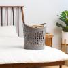 imageIRIS USA Plastic Laundry Basket 27L  3 Pack Flexible Clothes Hamper with Ventilation Holes Laundry Room Bedroom Bathroom Apartment Dorm Blankets Pillows Trinkets Organization WhiteGray