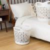 imageIRIS USA Plastic Laundry Basket 27L  3 Pack Flexible Clothes Hamper with Ventilation Holes Laundry Room Bedroom Bathroom Apartment Dorm Blankets Pillows Trinkets Organization WhiteWhite