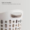 imageIRIS USA Plastic Laundry Basket 27L  3 Pack Flexible Clothes Hamper with Ventilation Holes Laundry Room Bedroom Bathroom Apartment Dorm Blankets Pillows Trinkets Organization WhiteWhite